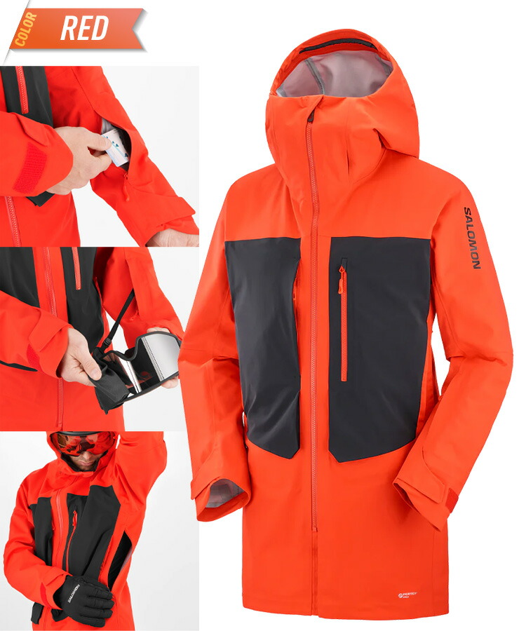 23-24 SALOMON サロモン STANCE 3L LONG JACKET M スタンス ロング