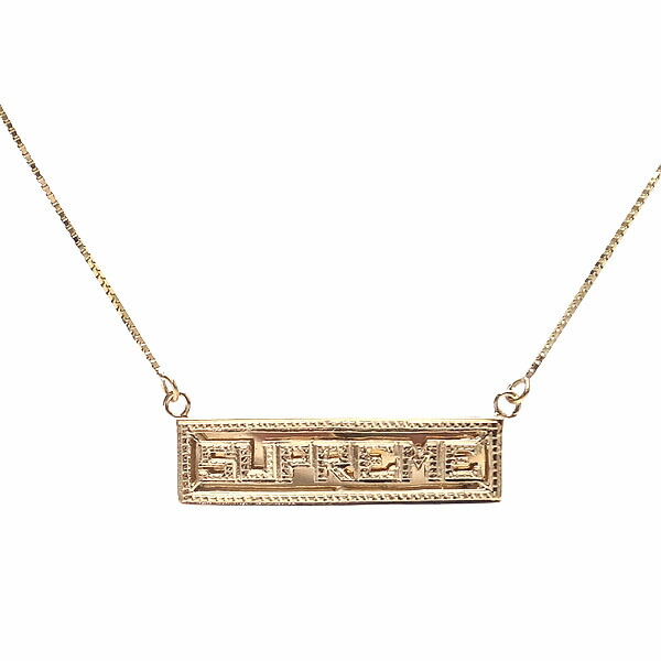 楽天市場】新品 シュプリーム Supreme ネックレス プレート ロゴ 14K