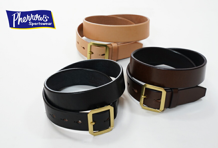 楽天市場】フェローズ Pherrow's ブラスバックル ベンズレザー