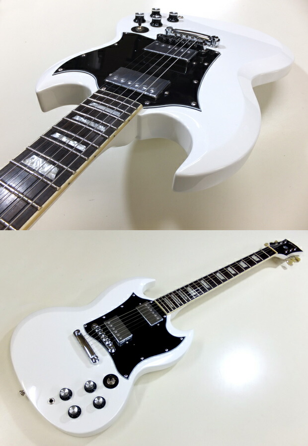 楽天市場】Blitz ブリッツ BSG-STD WH エレキギター SGタイプ