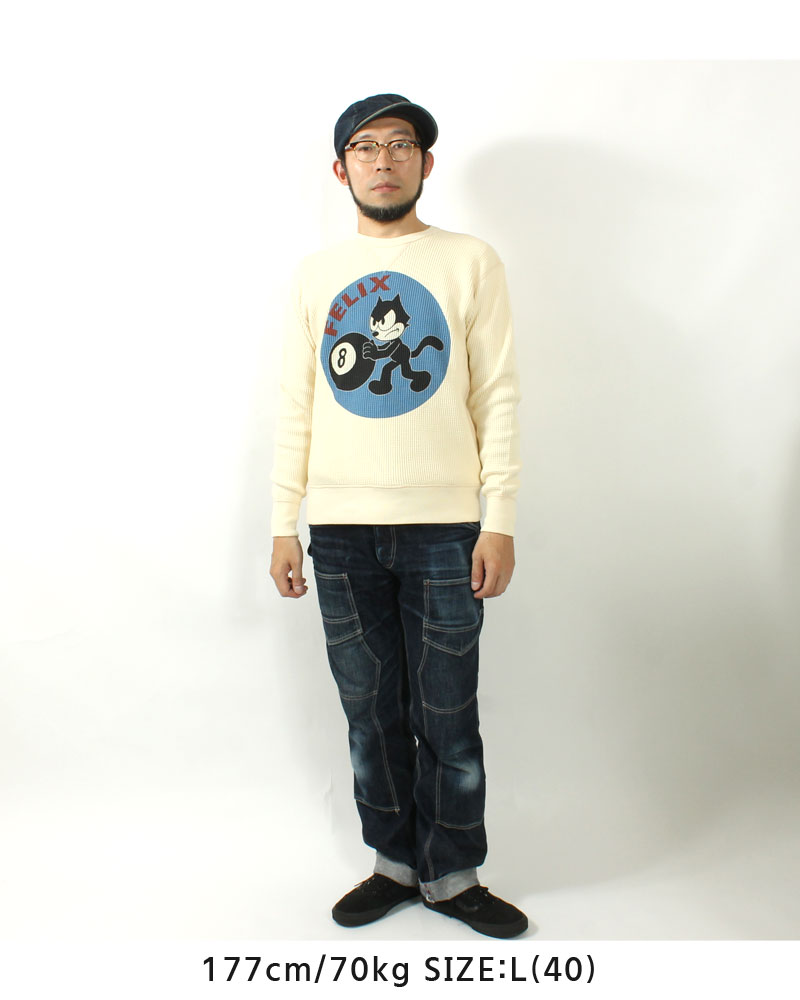TOYS McCOY(トイズマッコイ) ビッグワッフルクルーネックロンT FELIX 8