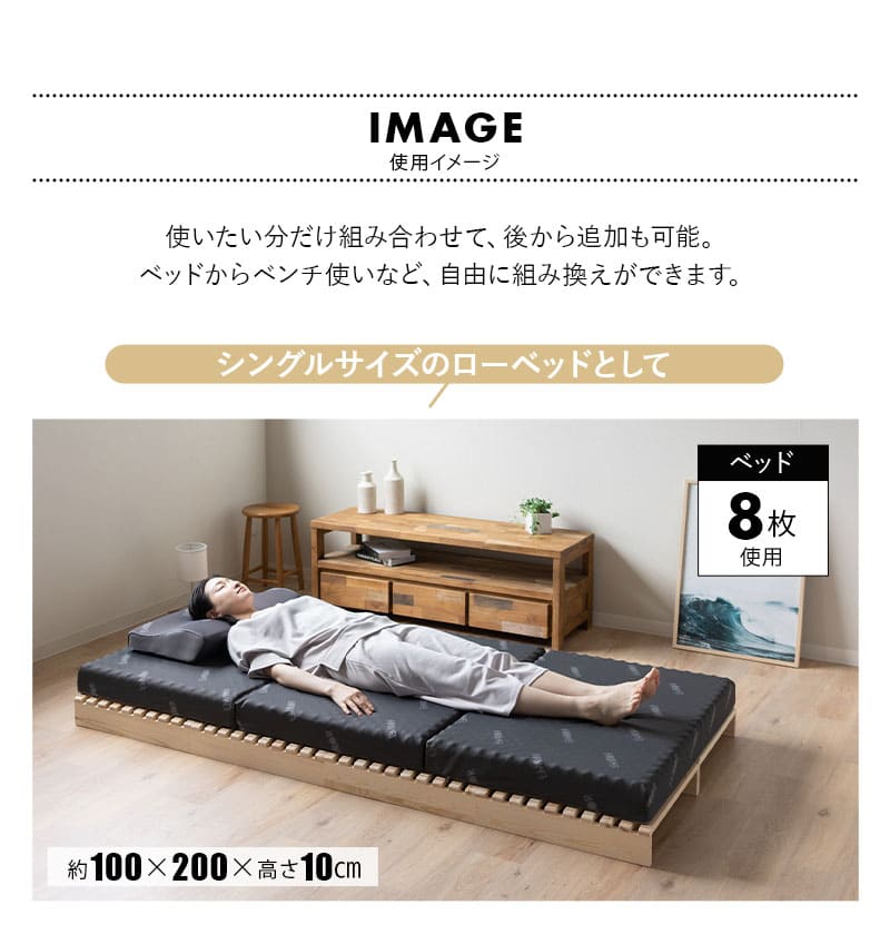 楽天市場】【最大1500円OFF】パレットベッド すのこベッド 8枚 正方形