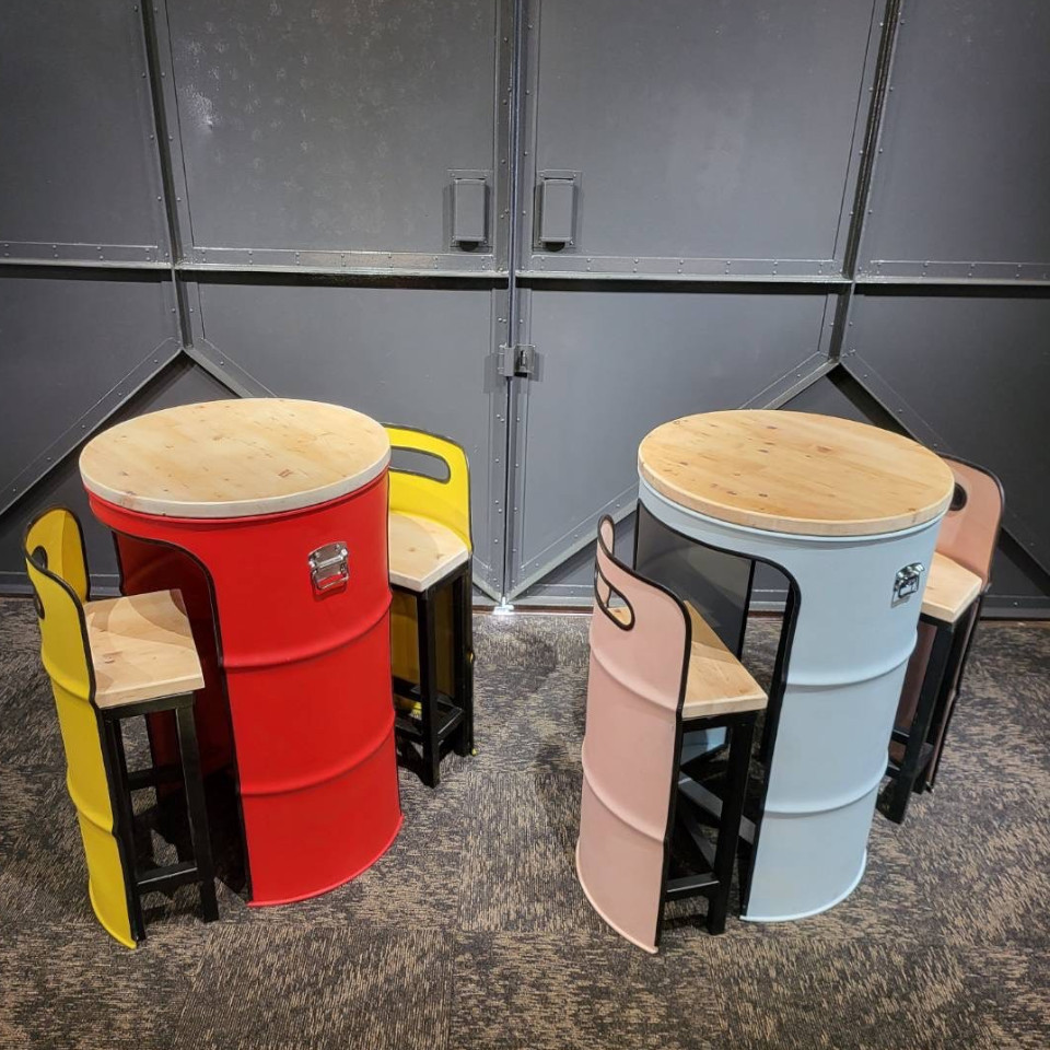 楽天市場】ドラム缶テーブルチェア ドラム缶 テーブルセット イス