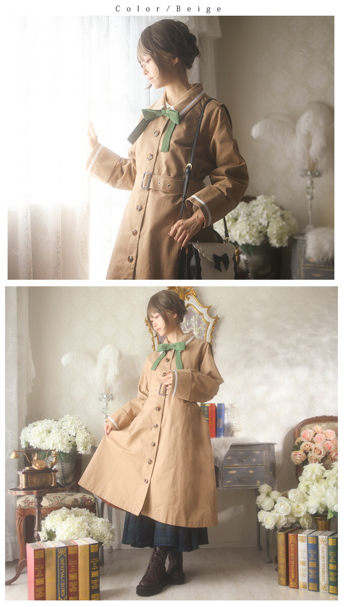 最短即日出荷】トレンチコート りす アニマル ワンポイント＊Favorite