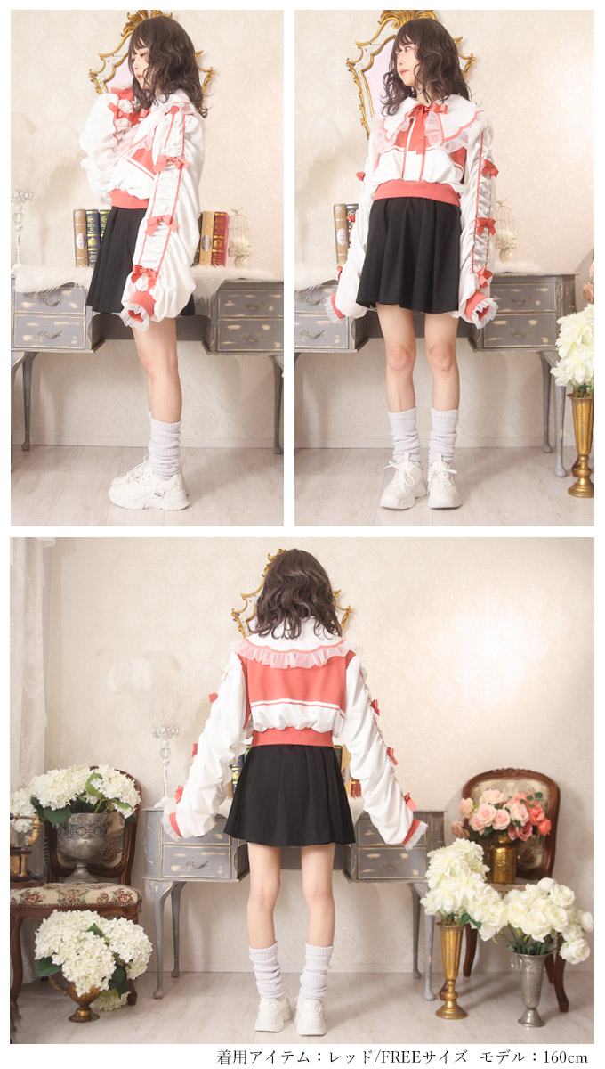 最短即日出荷】ガーリー リボン ブラウス＊Favoriteコラボ＊zu!さん