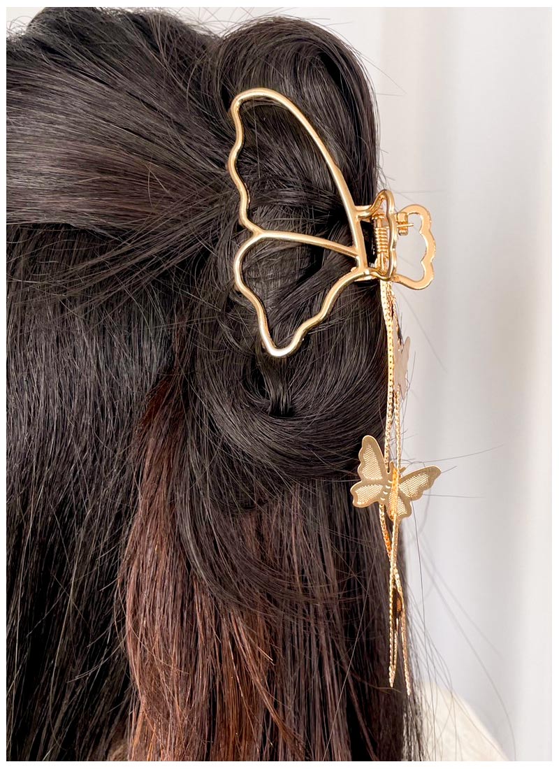 蝶舞う小花のゆらり飾りヘアクリップ ｜ Favorite