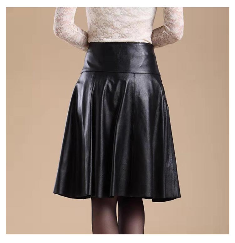 楽天市場】 膝上 フレアスカート レザースカート フェイクレザー A
