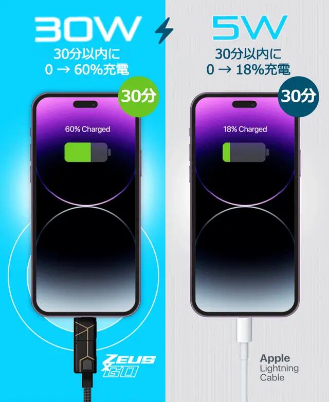 楽天市場】ZEUS Go X Ultra 急速充電 マルチ充電ケーブル USB3.1 240W