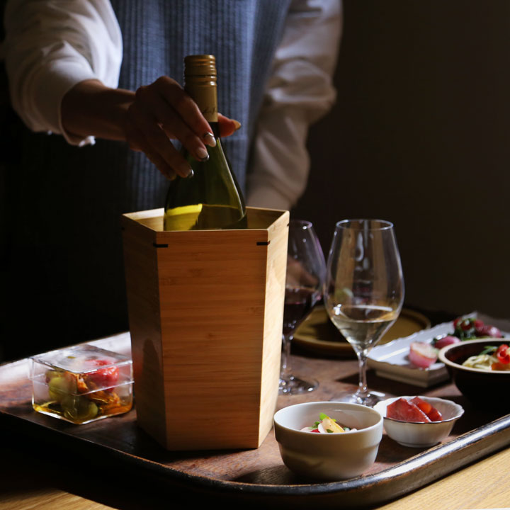 楽天市場】公長齋小菅 五角形ワインクーラー 竹製 ボトルクーラー 保冷