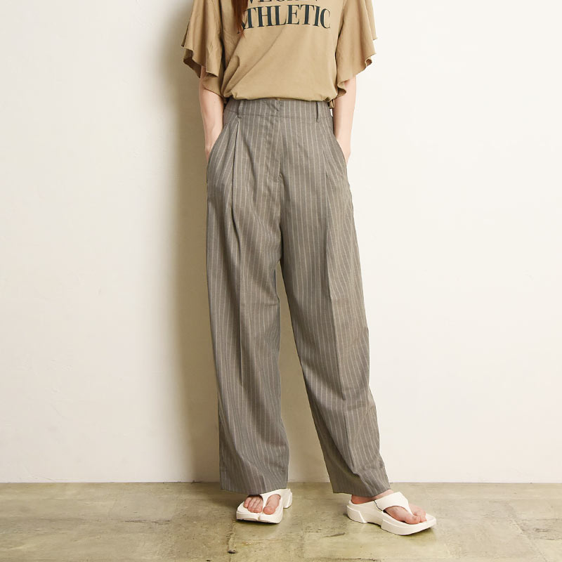 楽天市場】アンヌーク anuke タックルーズパンツ ルーズ ワイドパンツ