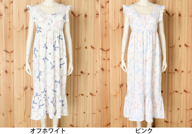 楽天市場】リボン柄マキシドレス/ルームウエア/ワンピース gelato