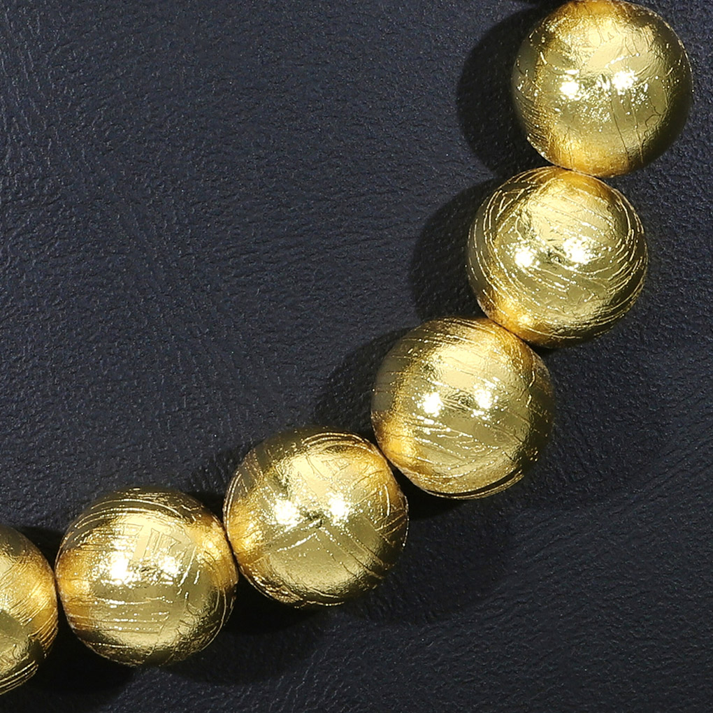 ギベオン 隕石 メテオライト ブレスレット 宝石鑑別書 付き 9.8mm 18cm