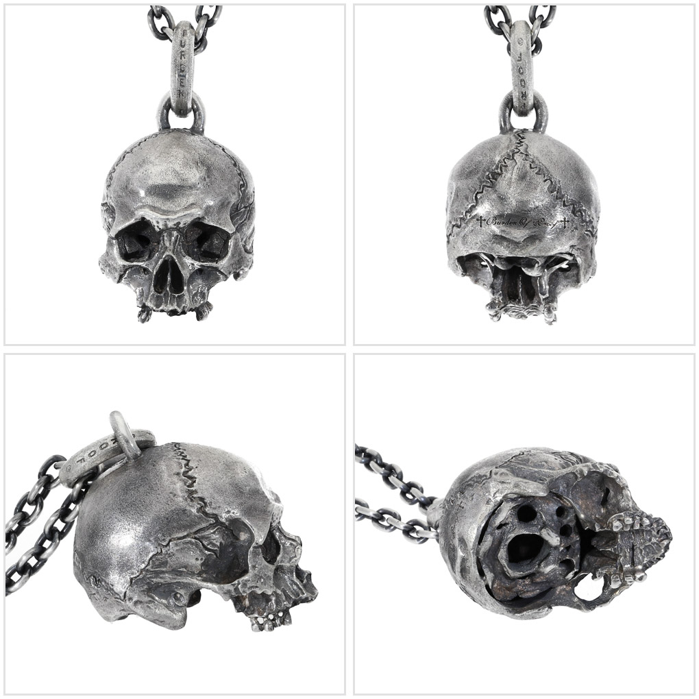 BURDEN OF PROOF ハーフフェイス スカル ネックレス ペンダント