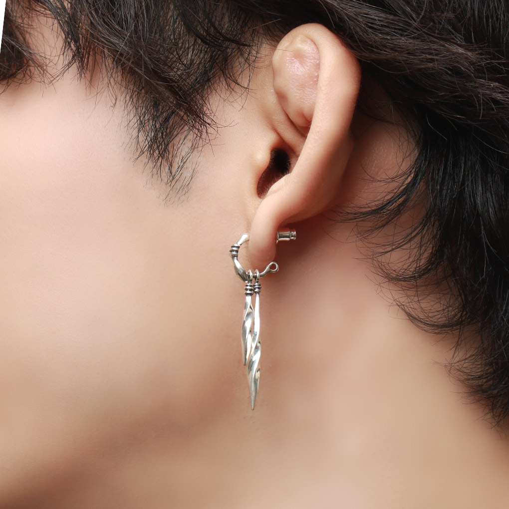 Que Crave 揺れる ペンデュラム ピアス 1P 片耳用 シルバー925