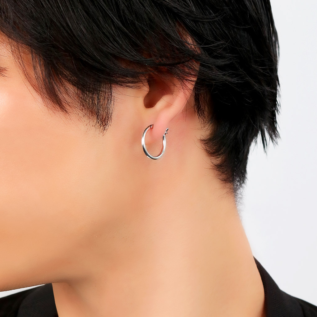 VIVIFY Hoop Pierce L シルバー フープピアス シンプル 1P 片耳用 VFP