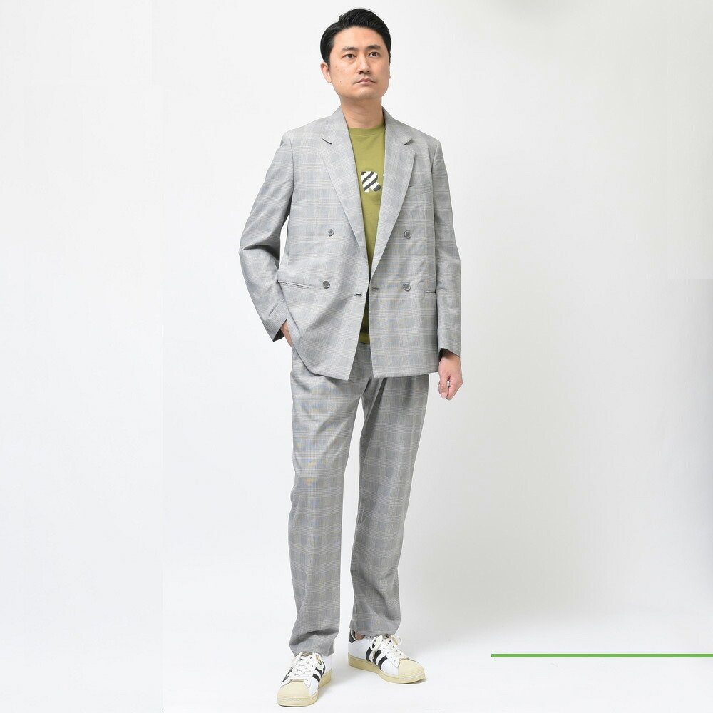 mando（マンド）ポリエステルレーヨングレンチェック4Bダブル