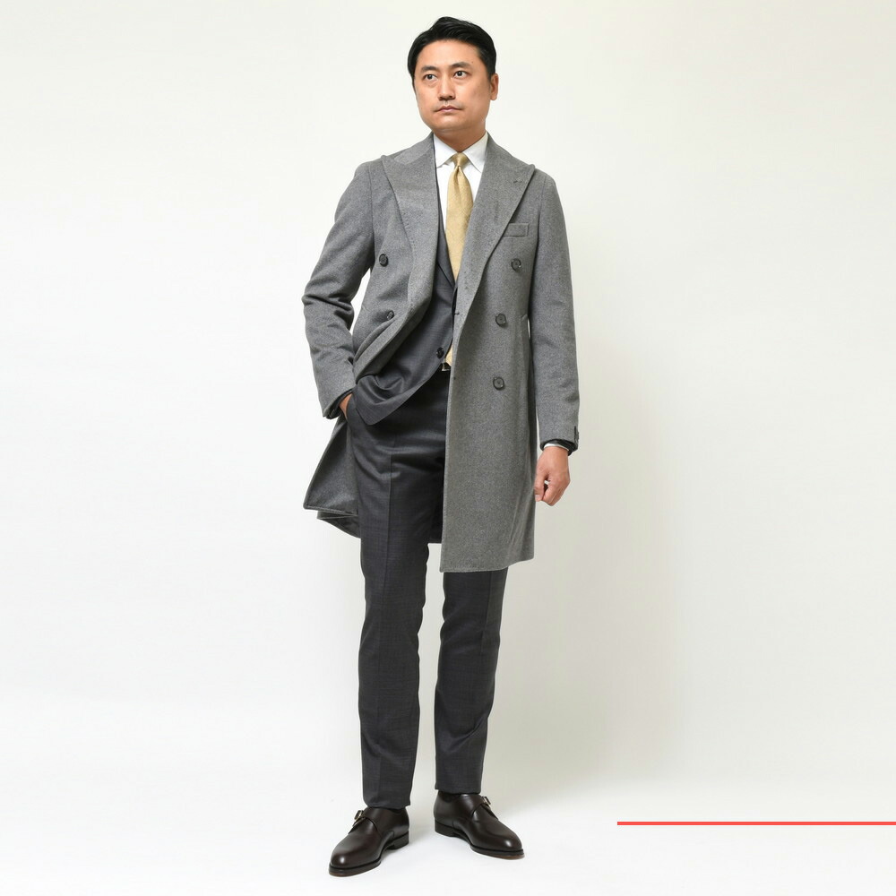 TAGLIATORE（タリアトーレ）カシミアフランネルダブルチェスター