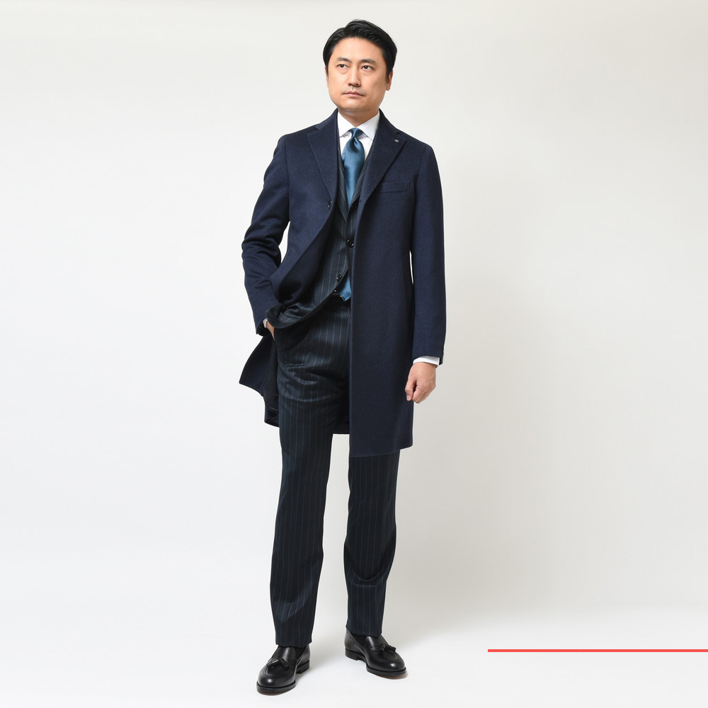 TAGLIATORE（タリアトーレ）カシミアフランネルチェスターフィールド