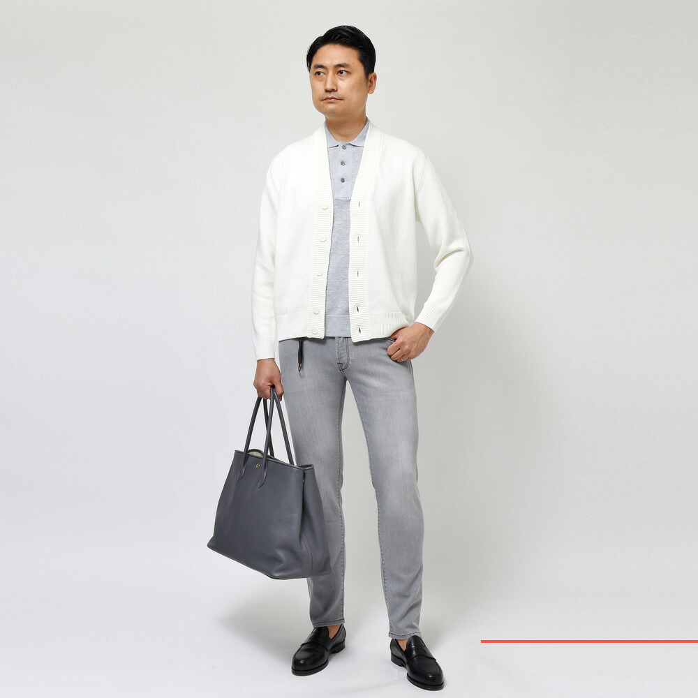 ZANONE（ザノーネ）7ゲージリネンコットンソリッドニットカーディガン