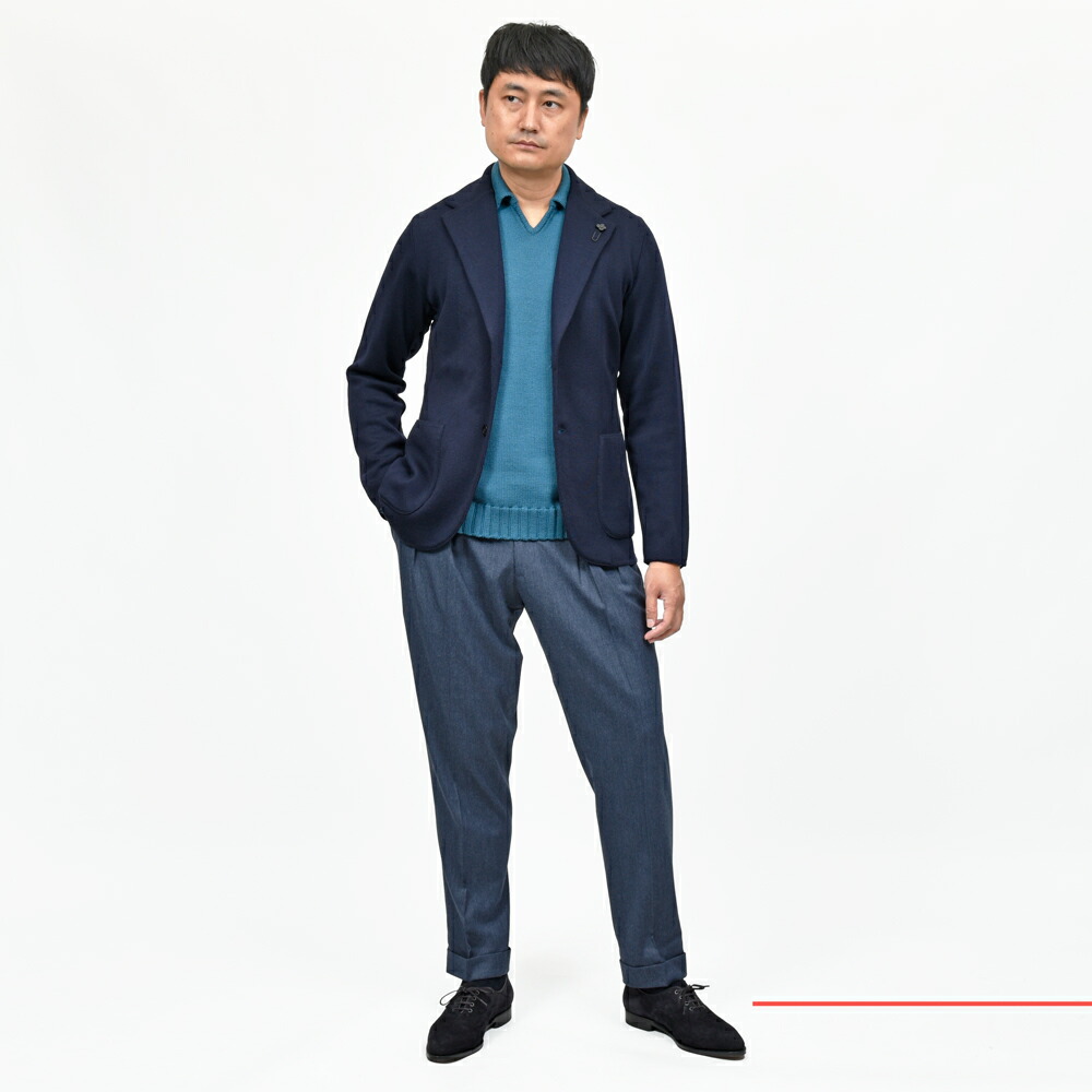 LARDINI（ラルディーニ）ウールミラノリブニットジャケット CNCJLJM56