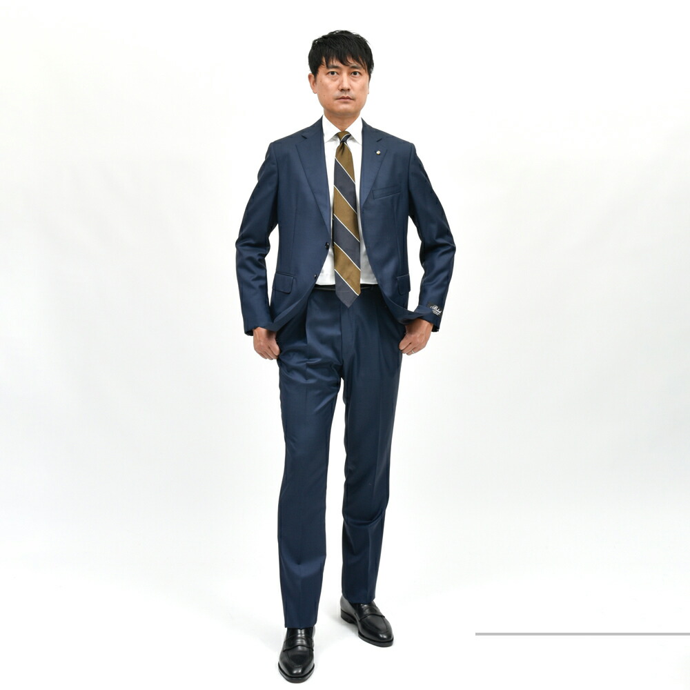 Belvest（ベルベスト）ウールシャークスキン3B1プリーツスーツ