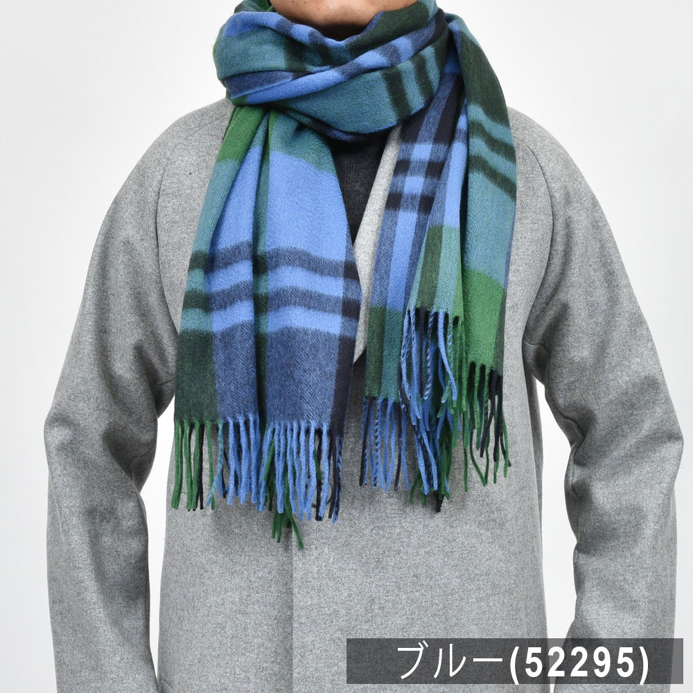 Joshua Ellis（ジョシュア エリス）カシミアチェック大判ストール 70