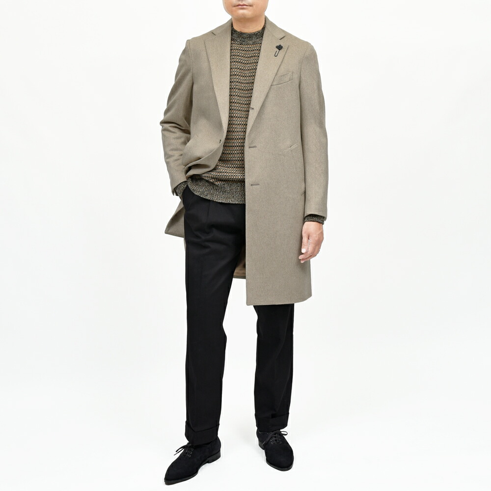 LARDINI（ラルディーニ）ウールフランネルチェスターフィールドコート