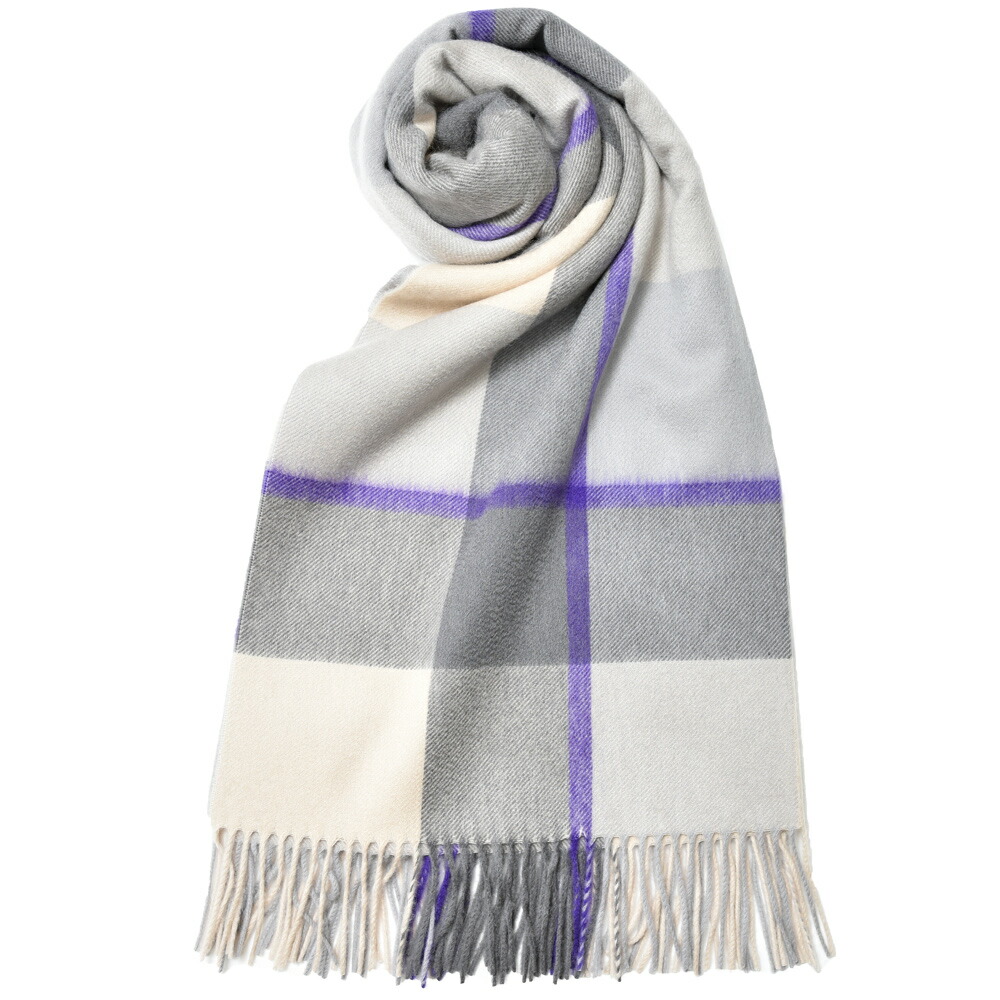 Joshua Ellis（ジョシュア エリス）カシミアチェック大判ストール 70