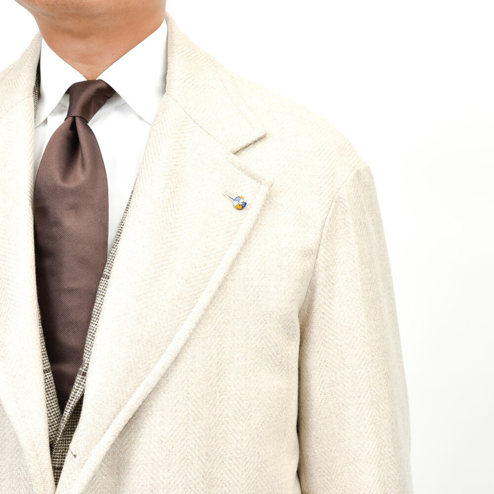 Belvest（ベルベスト）カシミヤヘリンボーンチェスターコート