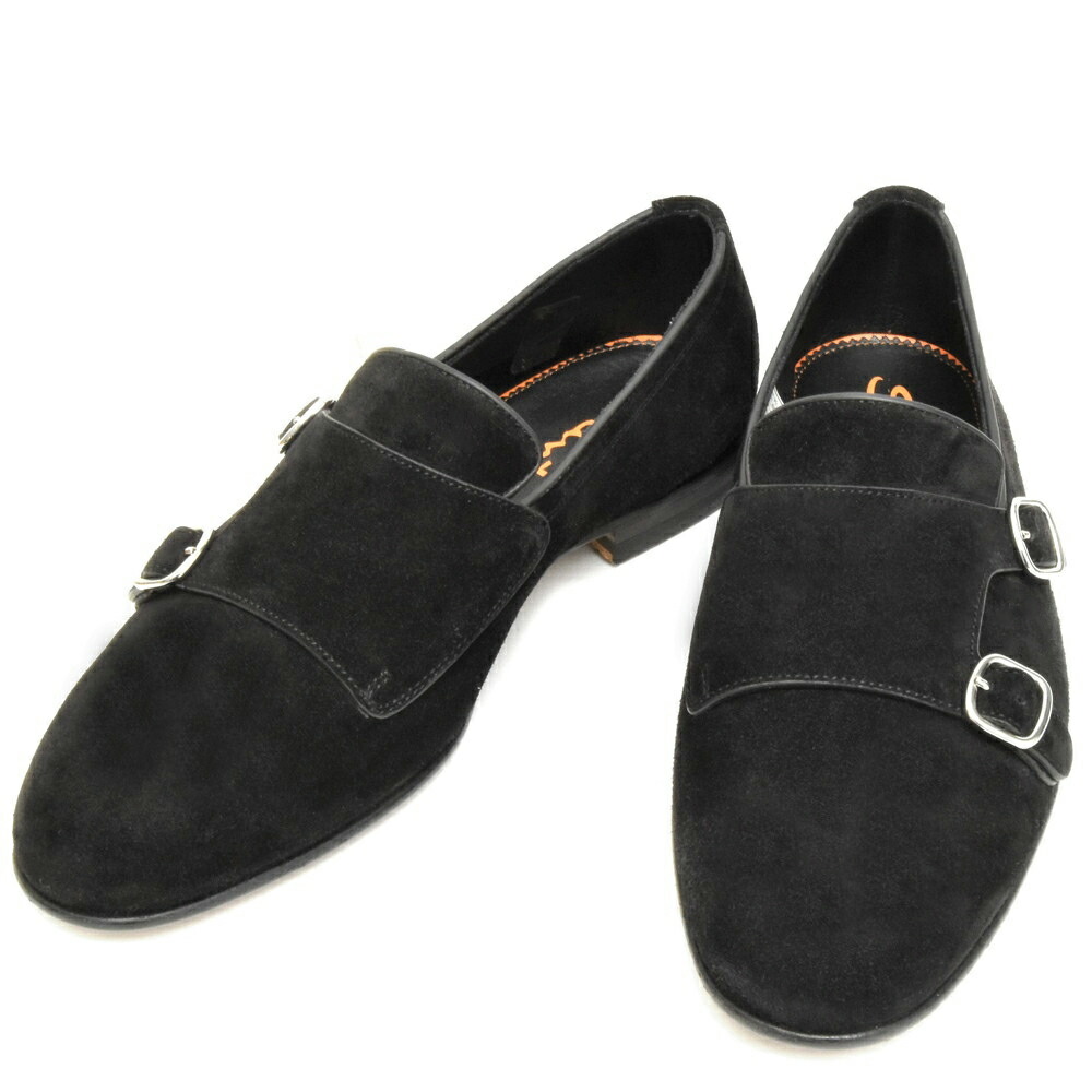 SANTONI（サントーニ）カーフスエードダブルモンクストラップ