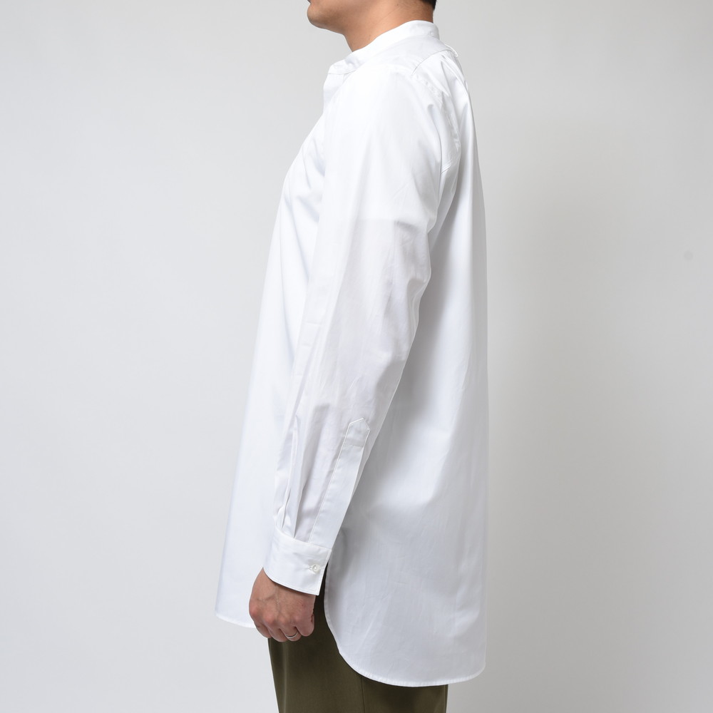 HEUGN（ユーゲン）Rob コットンポプリンバンドカラーシャツ SHIRT003