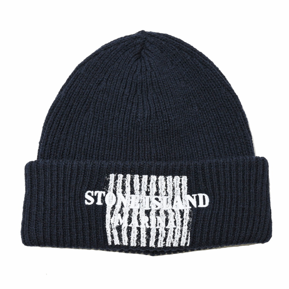 STONE ISLAND(ストーンアイランド) MARINA ウールロゴニットキャップ