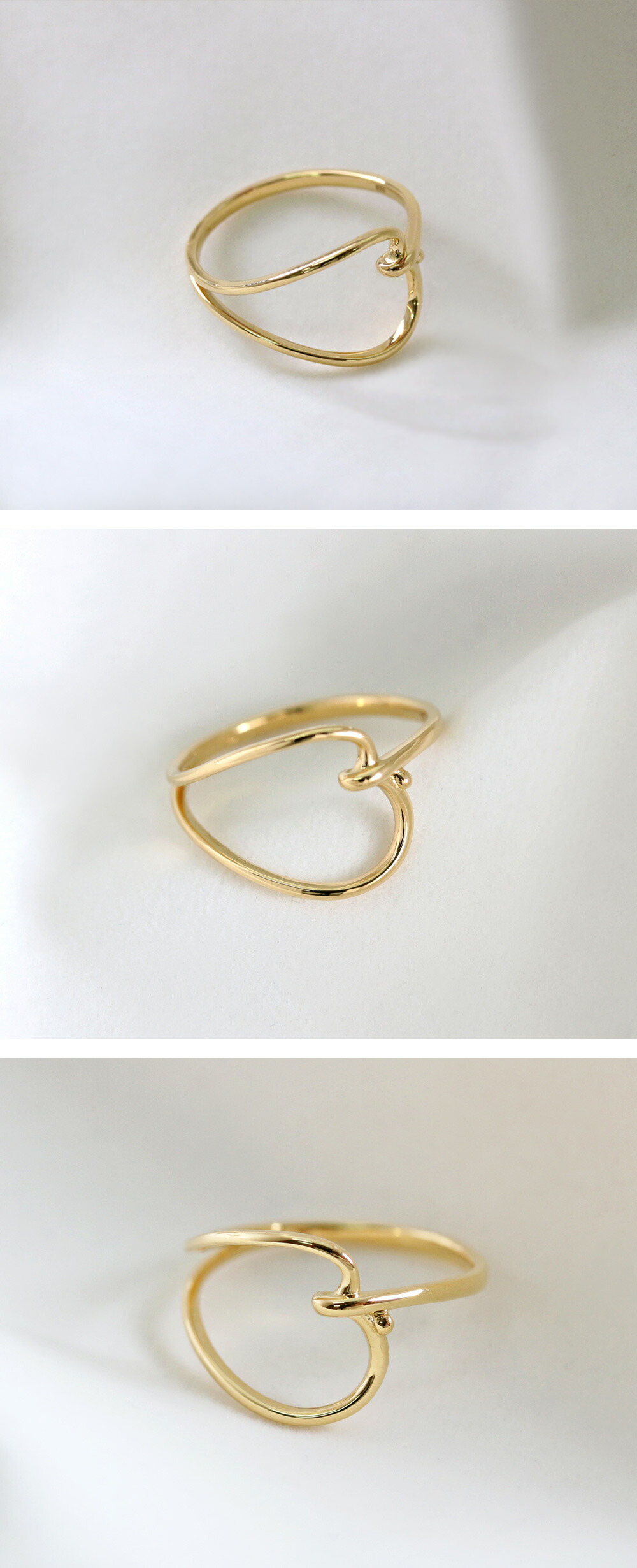 楽天市場】K18 K10 ハート リング 6号〜16号 送料無料 ゴールド 指輪