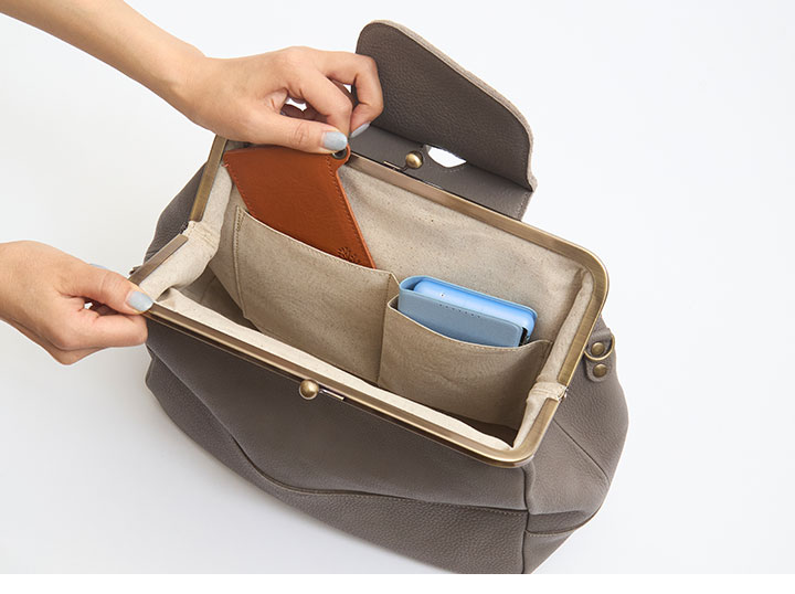 Kanmi./カンミ mukurino がま口 3WAYリュック B24-97 バッグ リュック