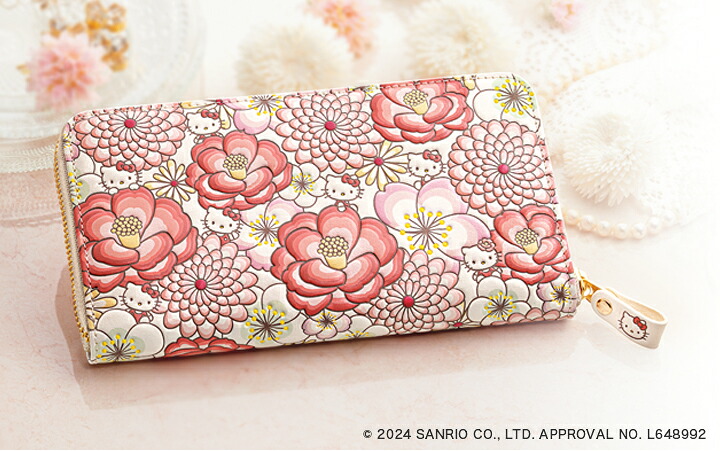 楽天市場】HELLOKITTY ハローキティ 花あそび 浅草文庫 牛革製 長財布