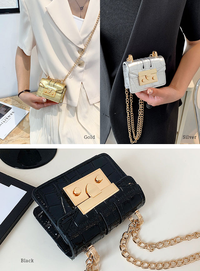 楽天市場】GPT ショルダーバッグ ミニ レディース クロコダイル 風