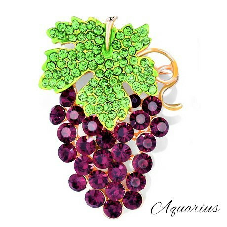 楽天市場】スワロフスキー 葡萄 ブローチ☆ギフトポーチ付き☆ : Aquarius