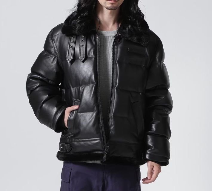 楽天市場】【羊革 シープスキン】AVIREX 本革 B-3 ダウンジャケット