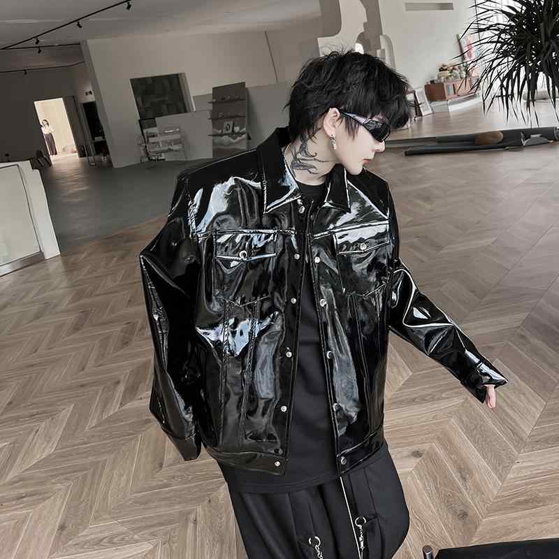 楽天市場】レザージャケット ロック メンズ 韓国 ストリート ブラック