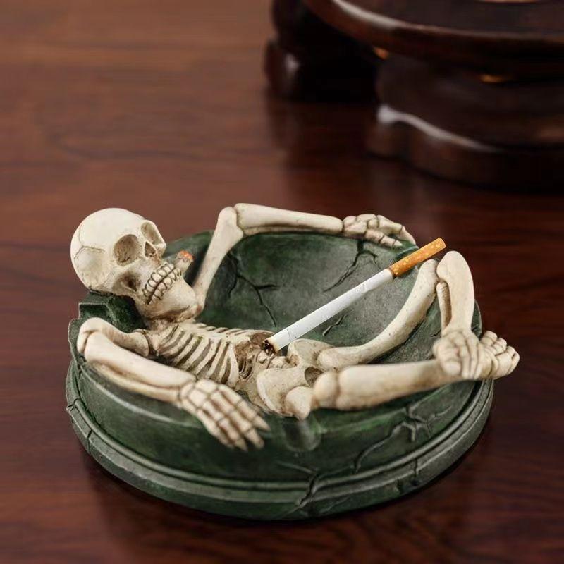 楽天市場】スカル 灰皿 男女兼用 樹脂 インテリア 家庭用 ヴィンテージ