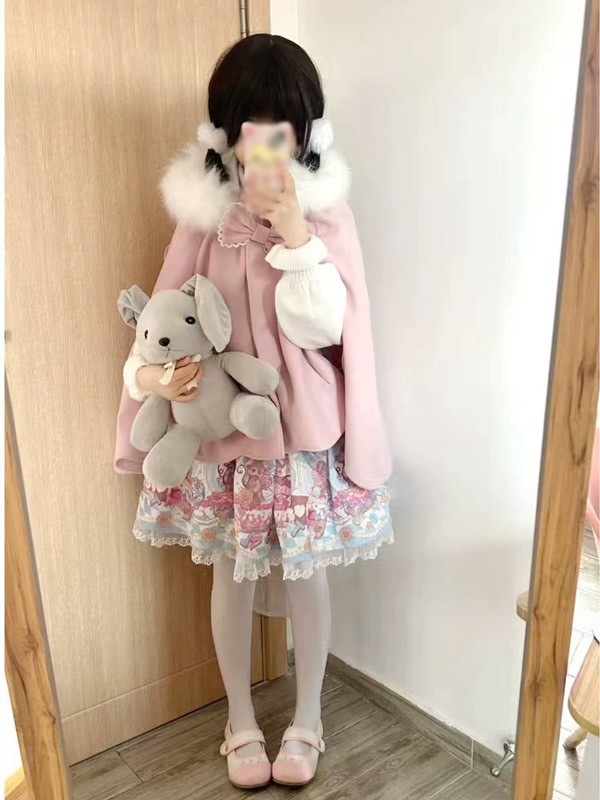 楽天市場】ポンチョ コート レディース 冬 うさ耳 フード付き ファー