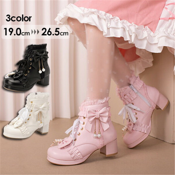 楽天市場】ロリータ靴 レディースシューズ パンプス メイド靴 レース