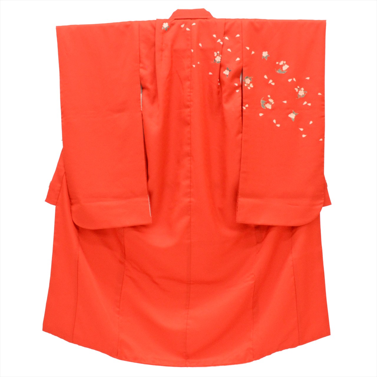 七五三 女の子 7歳 3点セット 化繊 着物 帯 長襦袢 重ね衿付き 仕立て