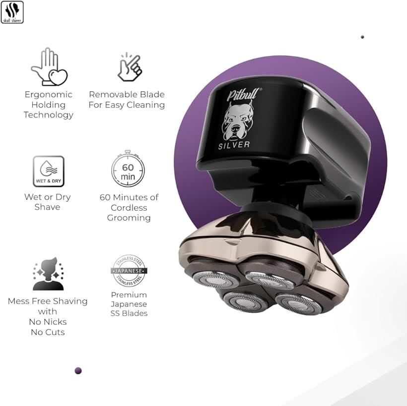 楽天市場】スカルシェーバー ピットブル 銀 Silver PRO スキンヘッド