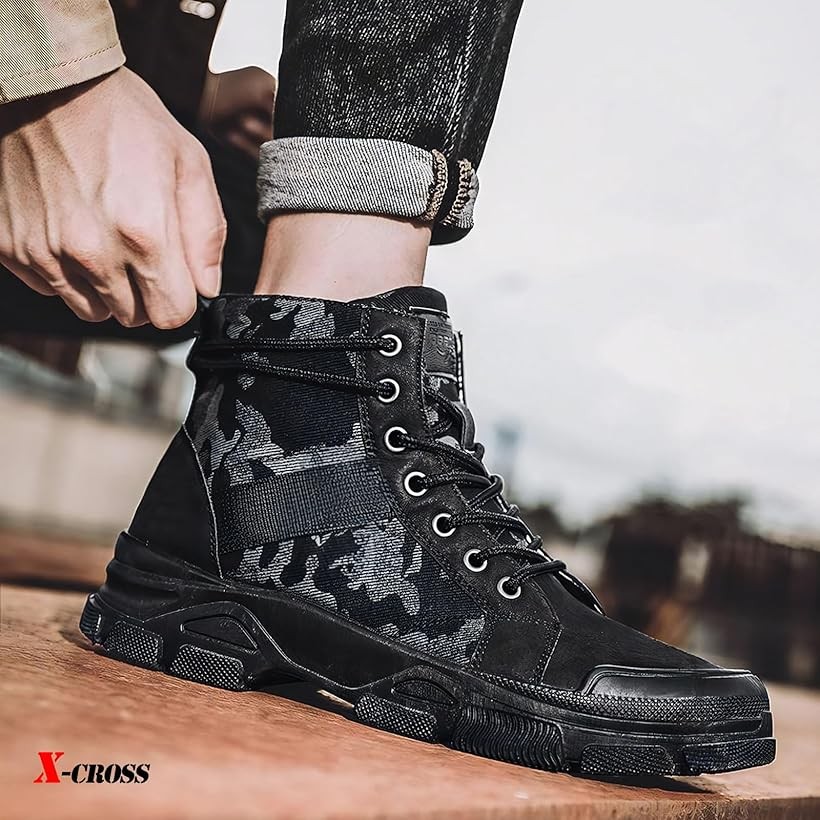 楽天市場】クロス 迷彩ブーツ メンズ 裏ボア 防寒 ショートブーツ 起毛