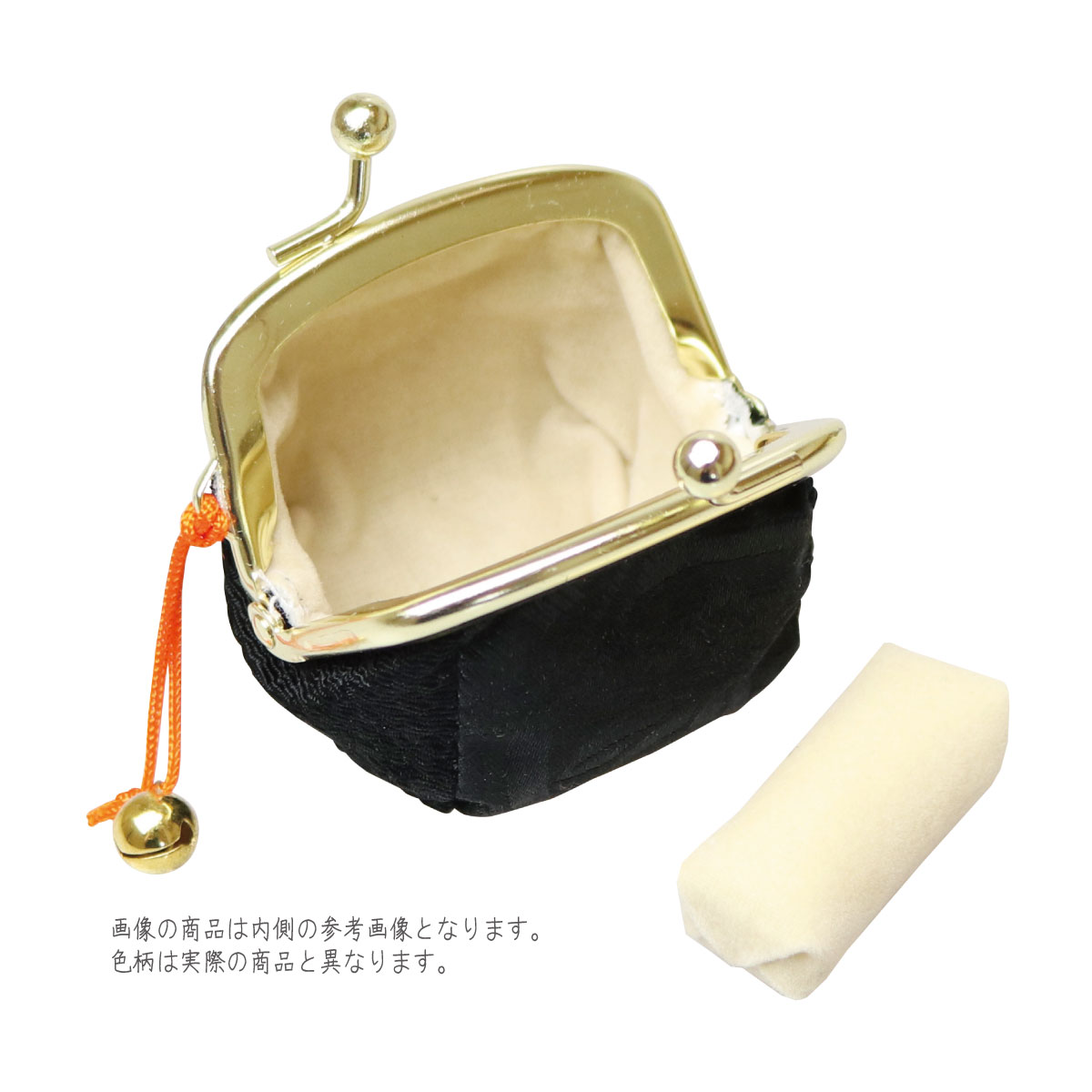 楽天市場】がま口 指輪差し付 小銭入れ ミニサイズ小鈴付 鮫小紋（黒