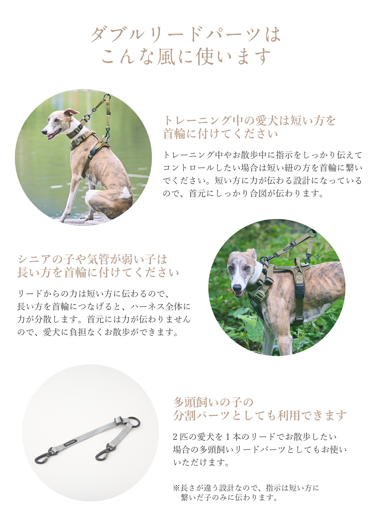 卸売】iDog TREKNINE ダブルリードパーツ トレックナイン アイドッグ