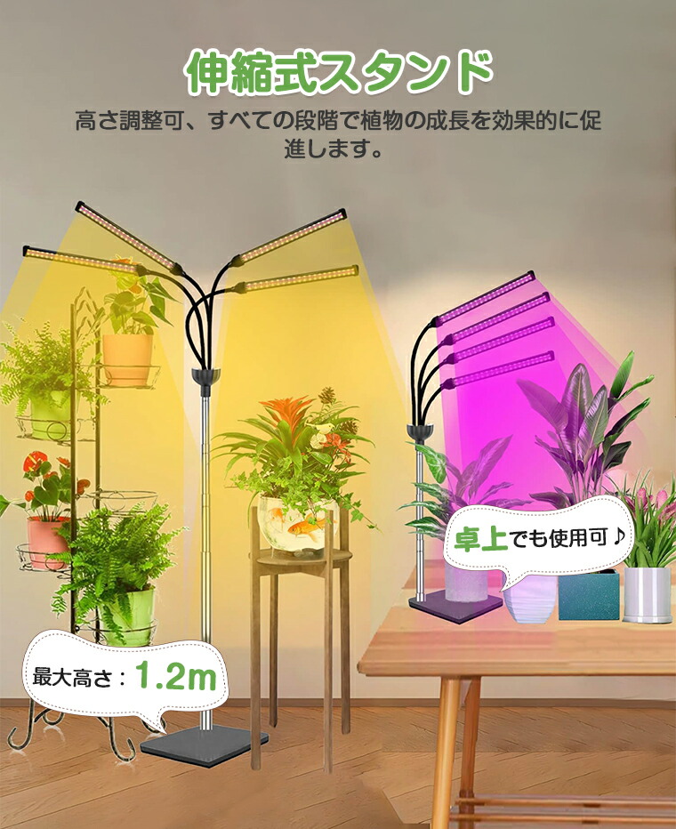 楽天市場】【最大500円クーポン配布】植物育成ライト スタンド LED
