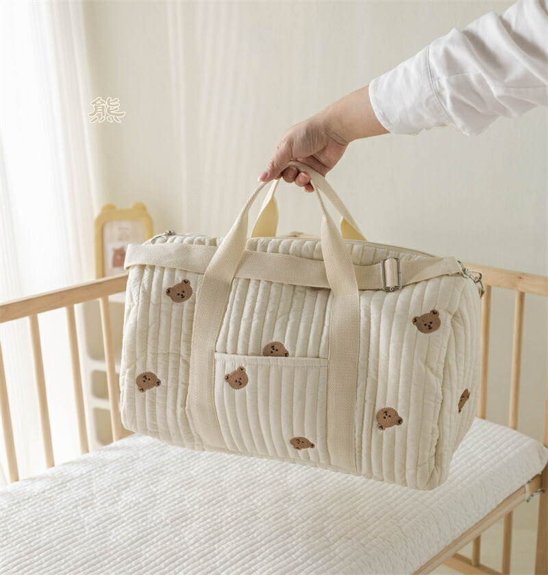 楽天市場】トート 花柄 マザーズバッグ くま 綿 キルティングバッグ