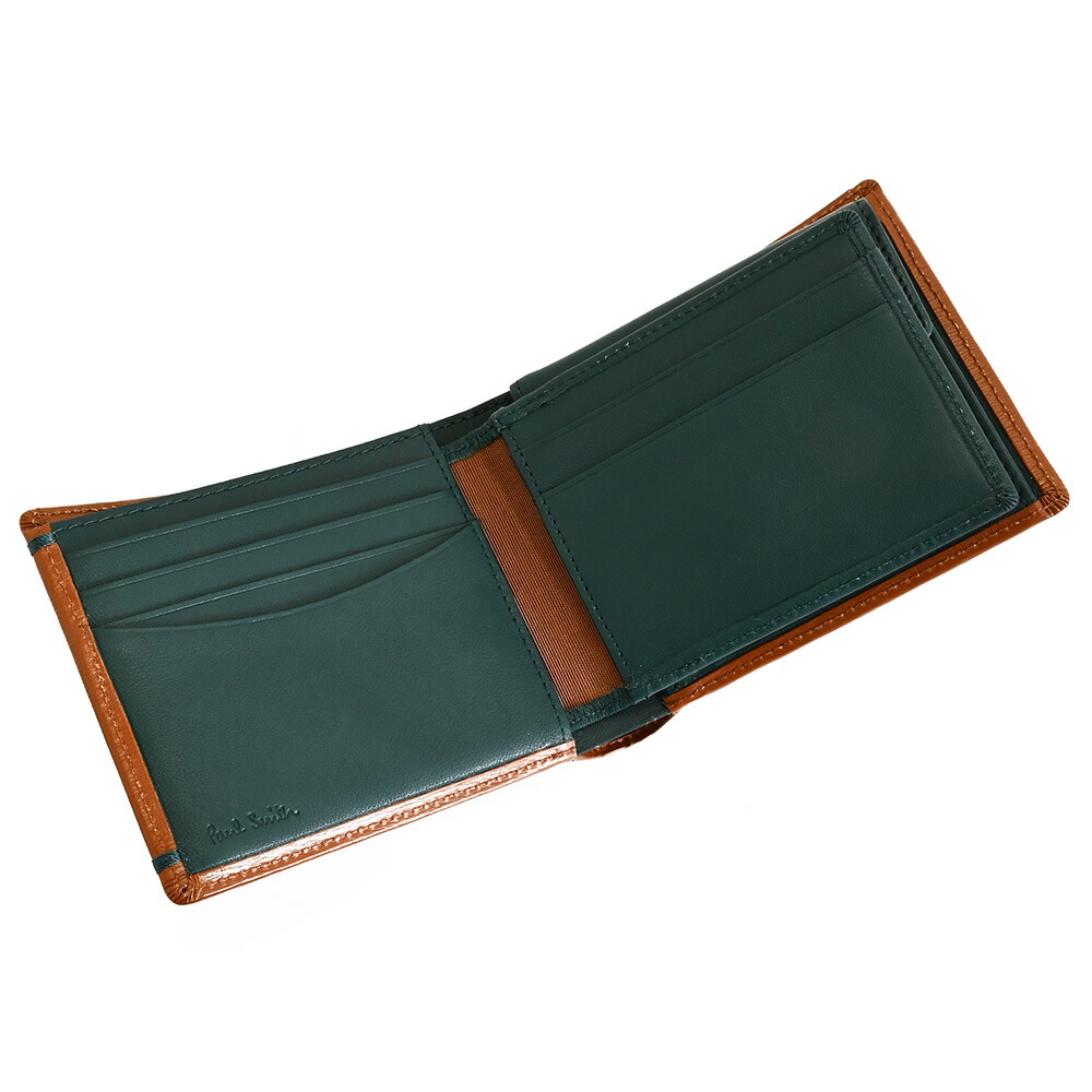 楽天市場】ポールスミス 財布 二つ折り財布 カード入れ付き 茶